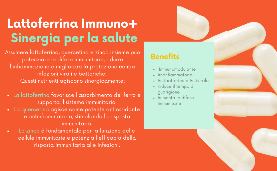 Lattoferrina immuno+ 30 capsule veg