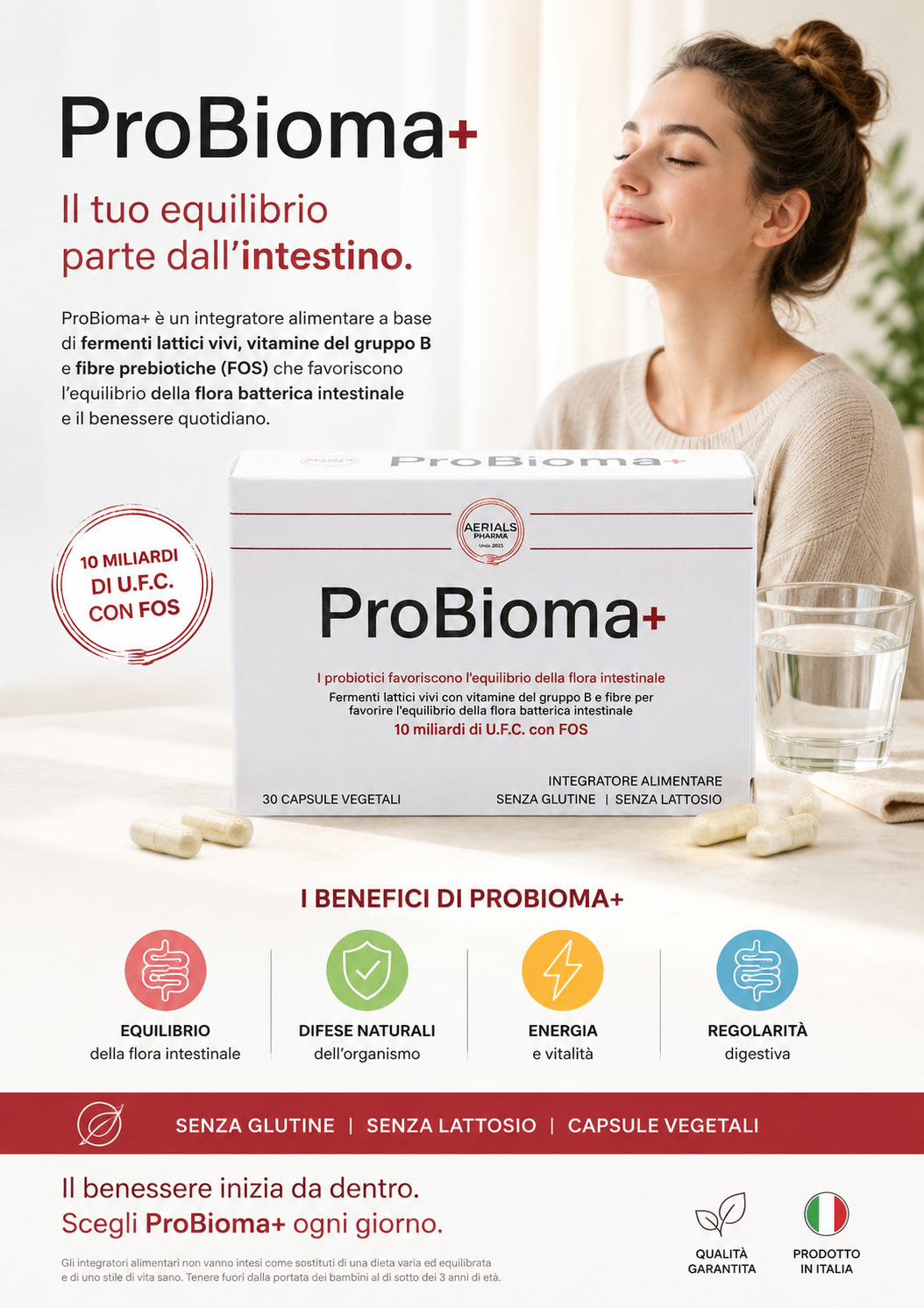 Probioma+ Probiotici e Prebiotici 30 cps veg